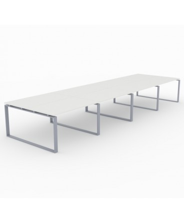 Mesa Bench Modern de 8 puestos de trabajo