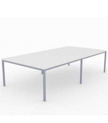 Mesa Bench Contour de 4 puestos de trabajo