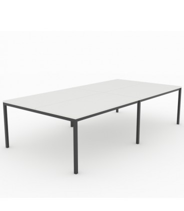 Mesa Bench Contour de 4 puestos de trabajo