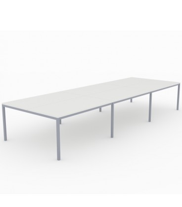 Mesa Bench Contour de 6 puestos de trabajo
