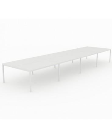 Mesa Bench Contour de 8 puestos de trabajo