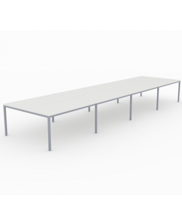 Mesa Bench Contour de 8 puestos de trabajo