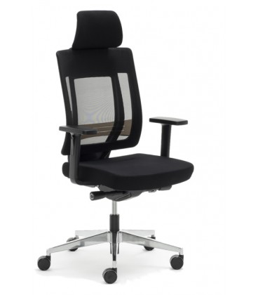 【Sillón giratorio de respaldo alto con cabecero integrado MARENTEL AGN】