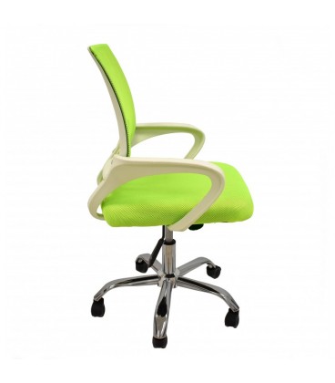 【Sillón de oficina FISS NEW blanco malla y tejido color】Mejor Precio