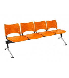 【Bancada con asiento y respaldo en polipropileno BANCADA POLI-4】 2