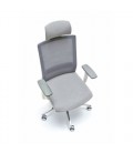 Silla giratoria con respaldo alto de malla, con cabezal incorporado NIZA