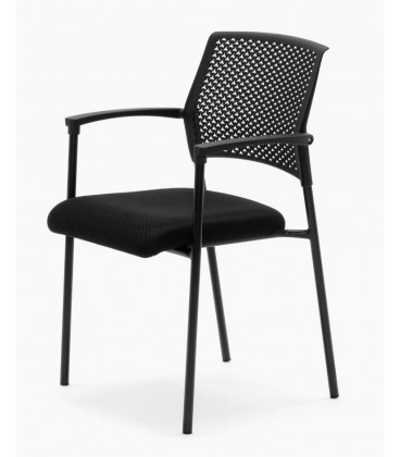 【Silla fija con respaldo ergonómico de PVC MAVINA】Mejor Precio