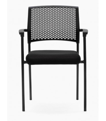 【Silla fija con respaldo ergonómico de PVC MAVINA】Mejor Precio