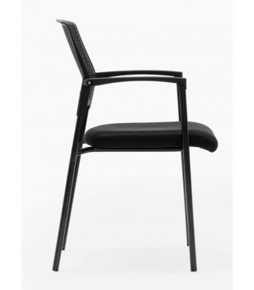 【Silla fija con respaldo ergonómico de PVC MAVINA】Mejor Precio