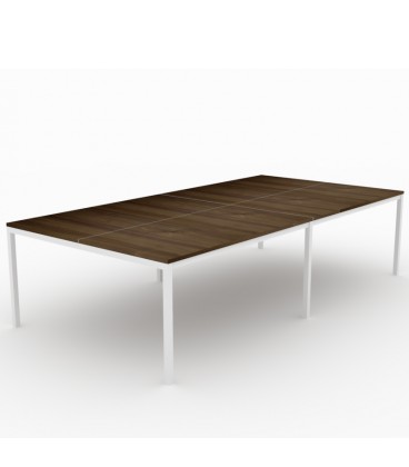 Mesa Bench Contour de 4 puestos de trabajo