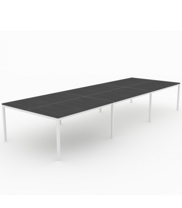Mesa Bench Contour de 6 puestos de trabajo