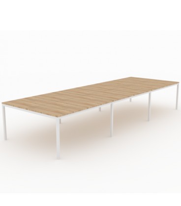 Mesa Bench Contour de 6 puestos de trabajo