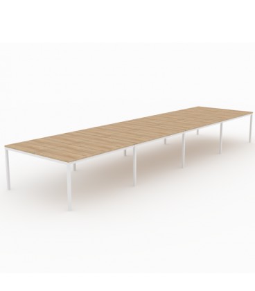 Mesa Bench Contour de 8 puestos de trabajo