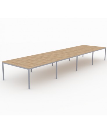 Mesa Bench Contour de 8 puestos de trabajo
