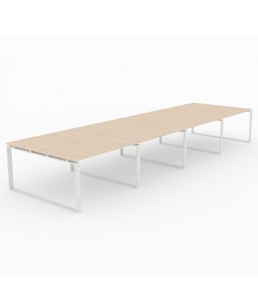 Mesa Bench Modern de 8 puestos de trabajo