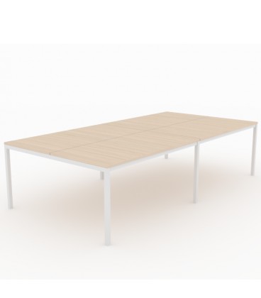 Mesa Bench Contour de 4 puestos de trabajo