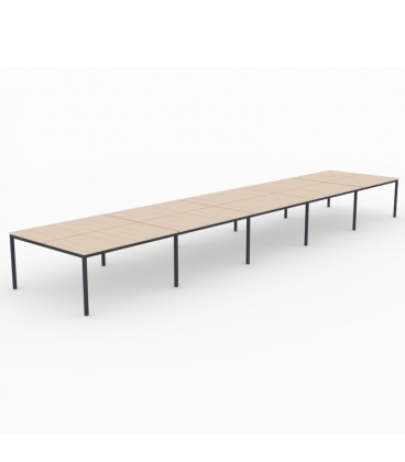 Mesa Bench Contour de 10 puestos de trabajo