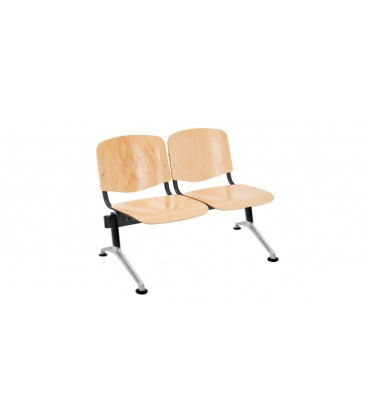 【Bancada con asiento y respaldo en polipropileno BANCADA MADERA-2】