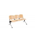 【Bancada con asiento y respaldo en polipropileno BANCADA MADERA-3】