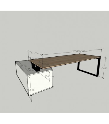 【Mesa con credencia apoyo Modern DL】Mejor Calidad y Precio