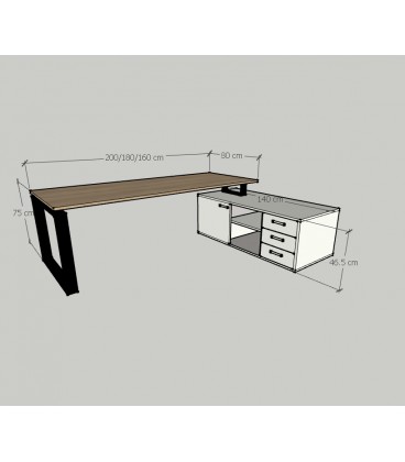 【Mesa con credencia apoyo Modern DL】Mejor Calidad y Precio