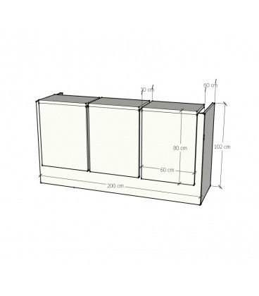 Mostrador TRIPLET COLOR-60