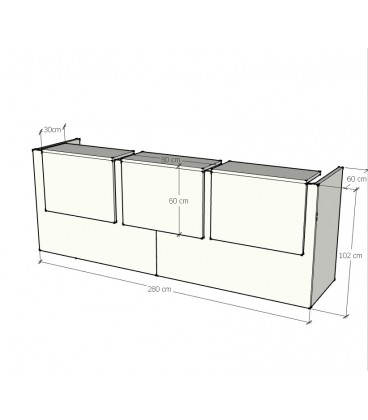 Mostrador TRIPLET COLOR