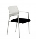 【Silla fija con respaldo ergonómico de PVC MAVINA】Mejor Precio