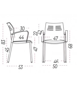 Silla Confidente SPACIO CON BRAZOS 2