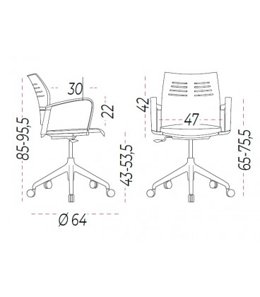Silla Giratoria SPACIO SIN BRAZOS