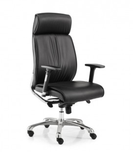 【Sillón giratorio de respaldo alto, en EcoPiel alta calidad MOSKIRA AGN】