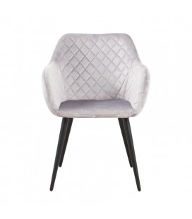 Sillón, metal y tapizado velvet ROLANDO