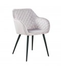 Sillón ,metal y tapizado velvet ROLANDO