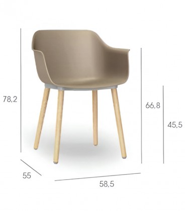 Cadeirão em polipropileno SHAPE