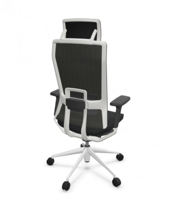 Silla de oficina, estructura blanca, TNK FLEX