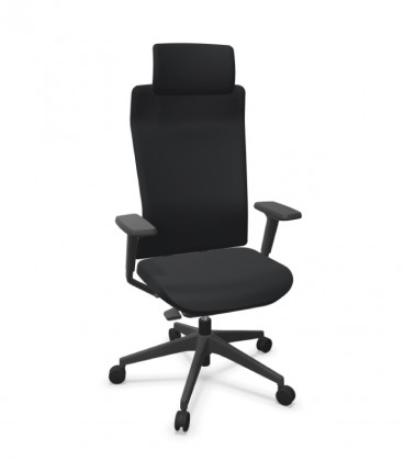 Silla de dirección, estructura negra, TNK FLEX