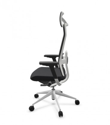 Silla de dirección, estructura blanca, TNK FLEX