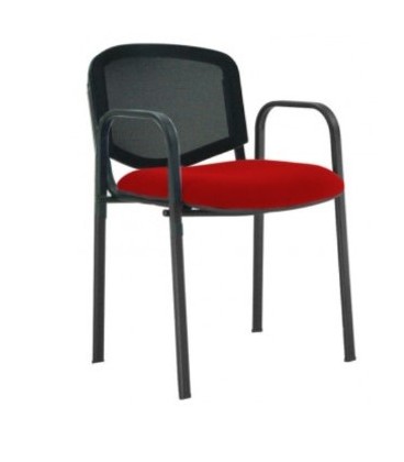 Silla, con respaldo de malla y brazos, GOA