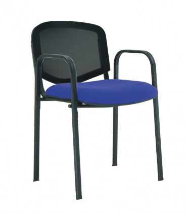 Silla, con respaldo de malla y brazos, GOA