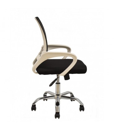 【Sillón de oficina FISS NEW blanco malla y tejido color】Mejor Precio