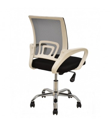 【Sillón de oficina FISS NEW blanco malla y tejido color】Mejor Precio
