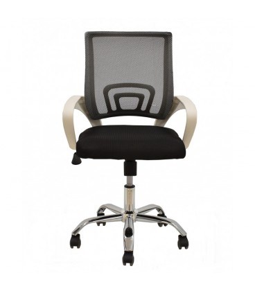 【Sillón de oficina FISS NEW blanco malla y tejido color】Mejor Precio