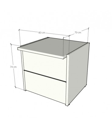 Mostrador de esquina EURO