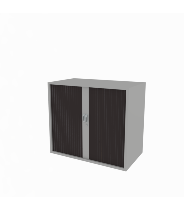 Armário metálico baixo, com portas de persiana