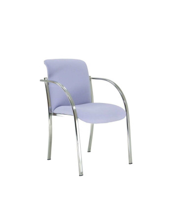 Comprar Silla con Respaldo Alto Gus Tubo Negro, Gris y Cromado