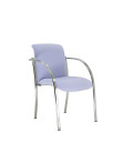 Comprar Silla con Respaldo Alto Gus Tubo Negro, Gris y Cromado