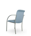 Comprar Silla con Respaldo Alto Gus Tubo Negro, Gris y Cromado