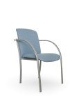 Comprar Silla con Respaldo Alto Gus Tubo Negro, Gris y Cromado