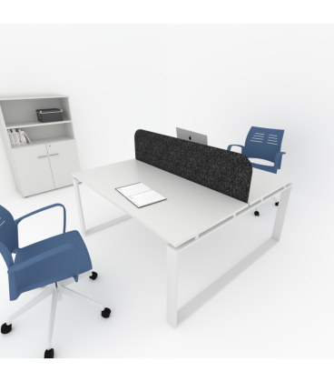 Mesa BENCH MODERN com divisória acústica simples 2P. Melhor qualidade e preço