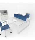 Mesa BENCH MODERN com divisória acústica simples 2P. Melhor qualidade e preço